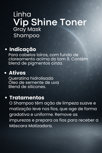 Shampoo Vip Shine Toner Gray Mask - 300ml