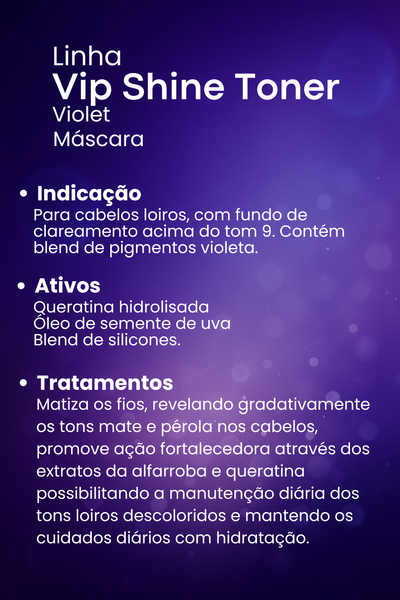 Máscara Matizadora Vip Shine Toner Dark Violet - 300g