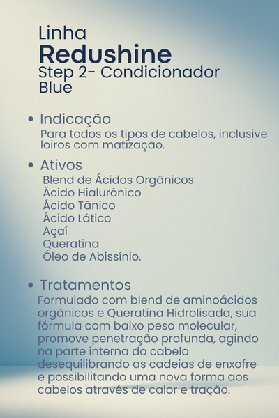 STEP 2 - Condicionador Redushine Blue Nutrição Intensiva - 1L