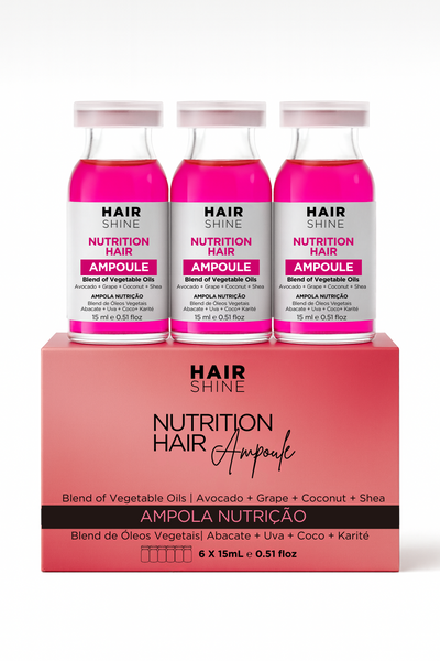 Kit Hair Shine Ampola Nutrição 15ml- 6 Uni.