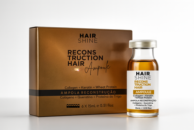 Kit Hair Shine Ampola Reconstrução 15ml- 6 Uni.