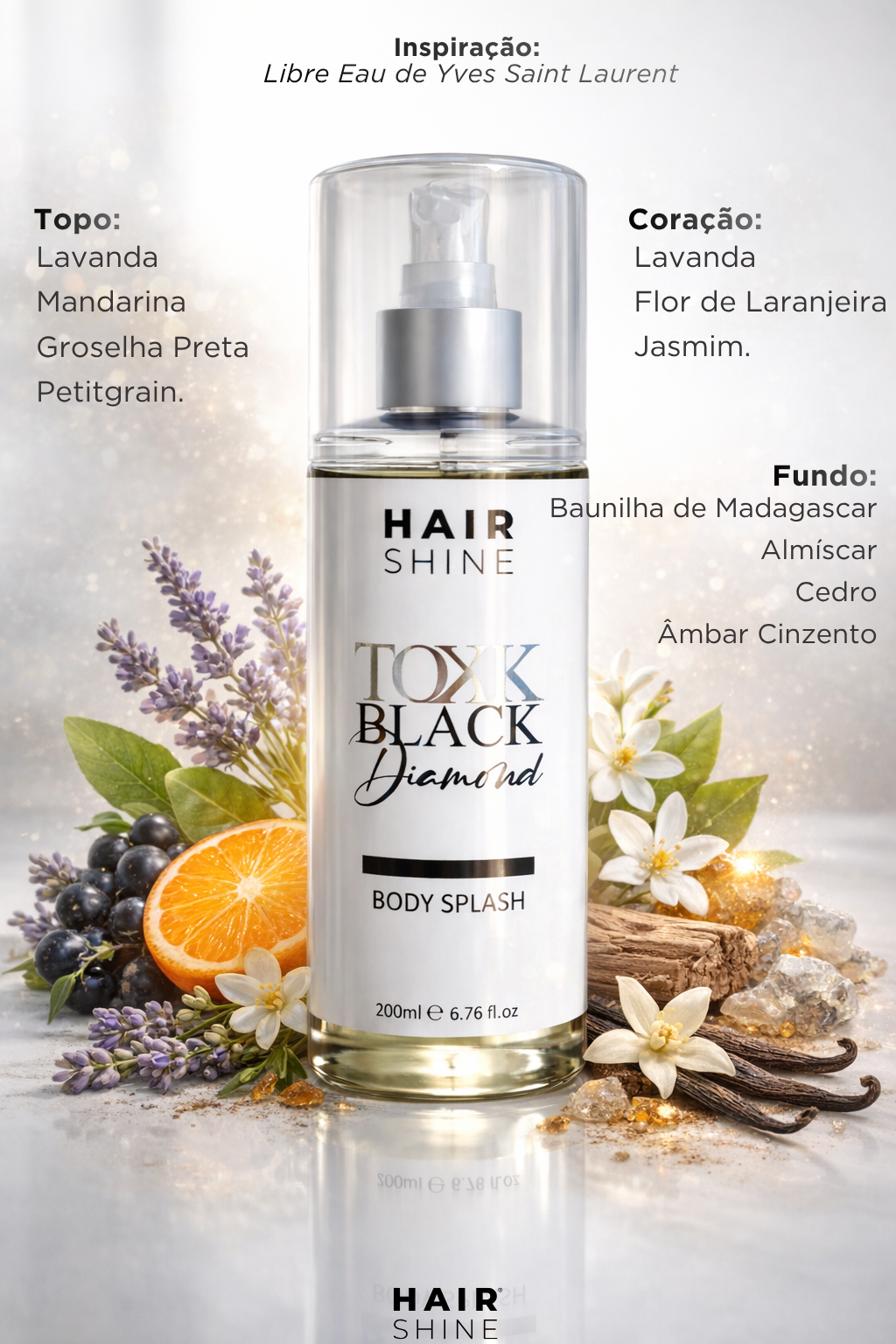 Hair Shine Body Splash Tok Black Diamond - 200 ml