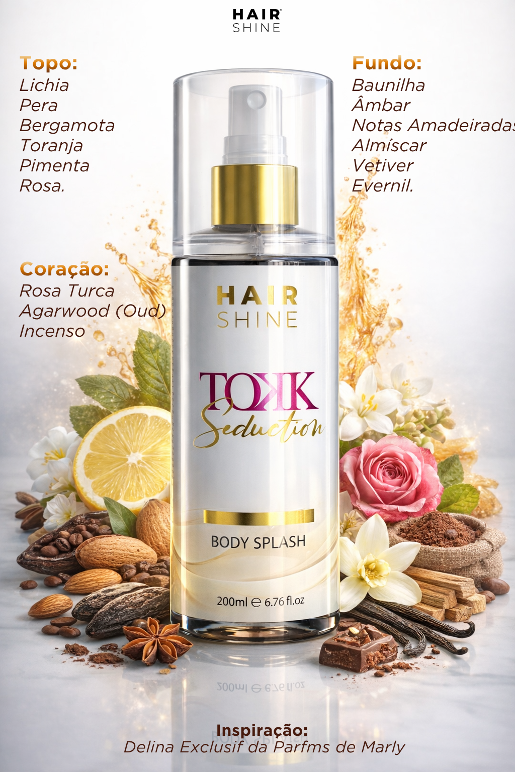 Hair Shine Body Splash Tok Seduction - 200 ml
