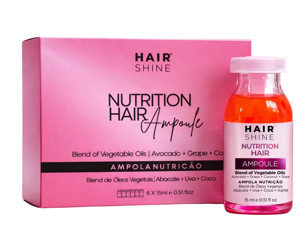 Kit Hair Shine Ampola Nutrição 15ml- 6 Uni.