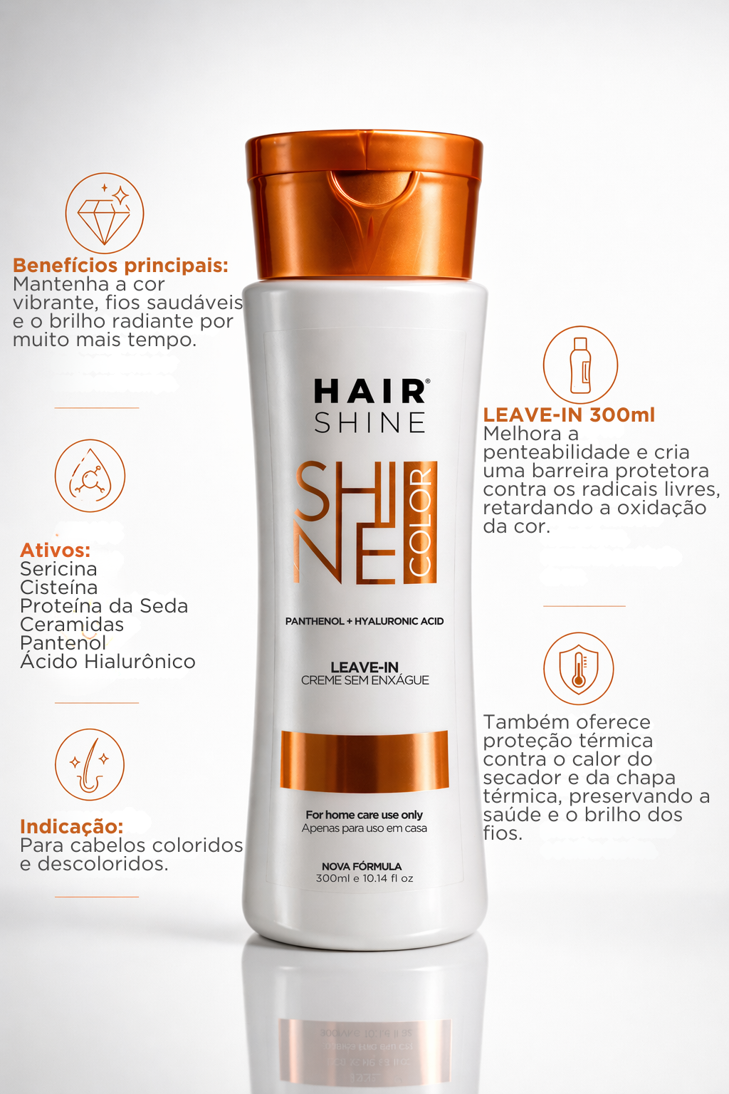 Leave-In Cuidados Diários 300ml- Shine Color