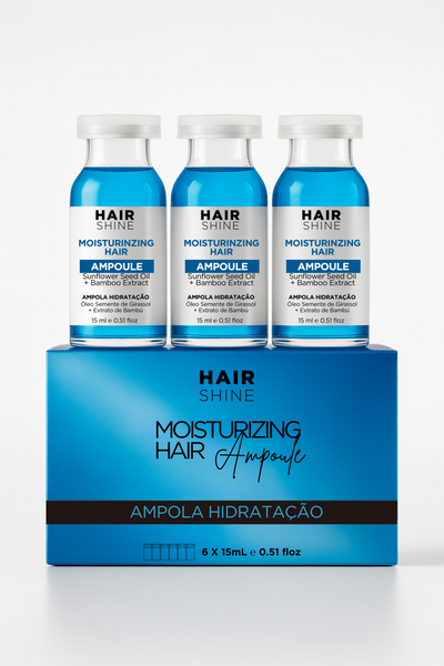 Kit Hair Shine Ampola Hidratação 15ml- 6 Uni.