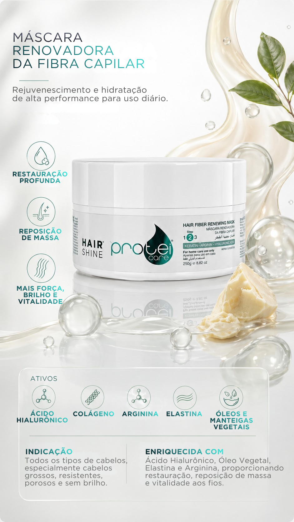 Máscara Proteicare Hidratação- 250g