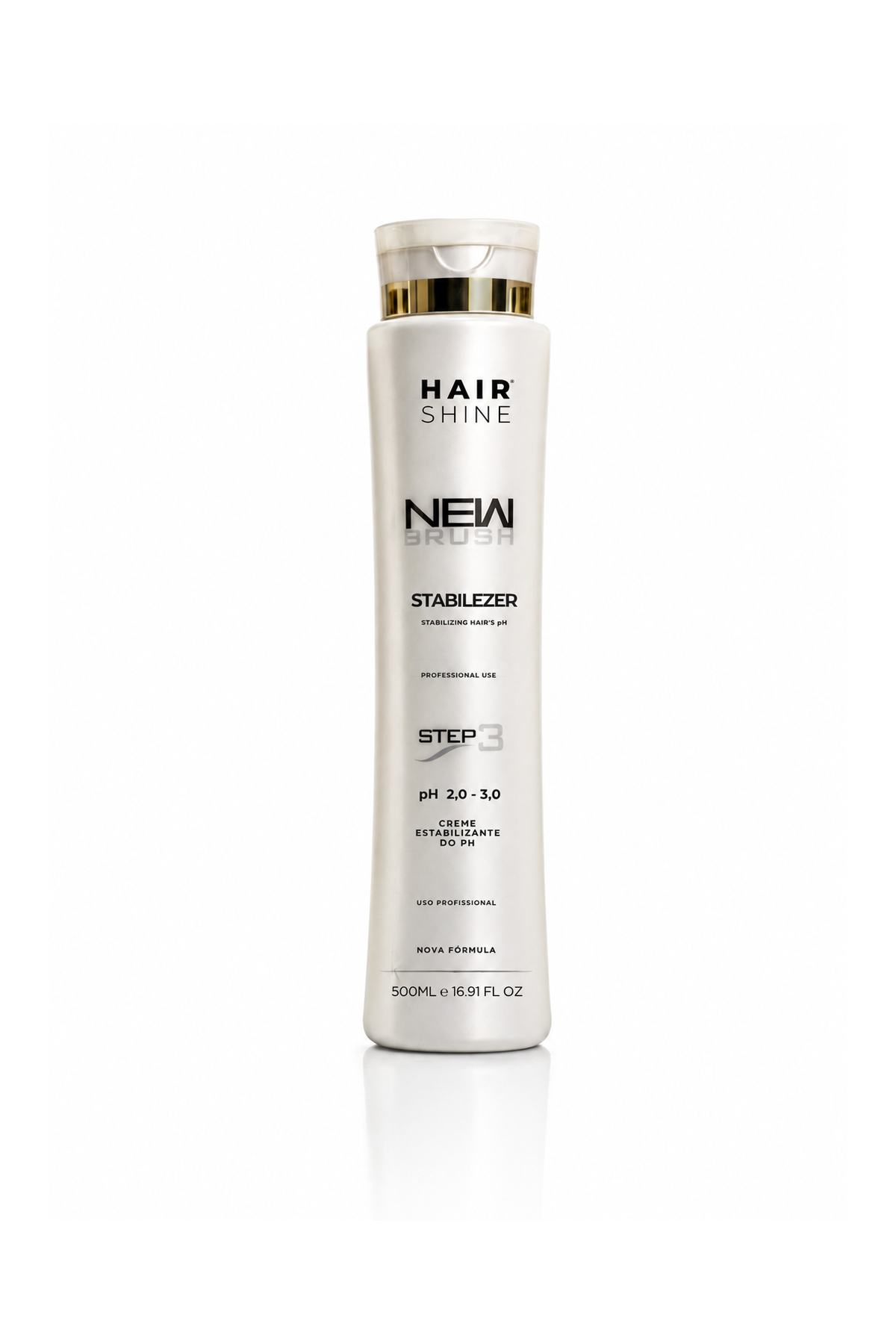 STEP 3 - Creme Estabilizante do pH New Brush - Alisamento e Relaxamento Profissional 500ml