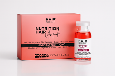 Kit Hair Shine Ampola Nutrição 15ml- 6 Uni.