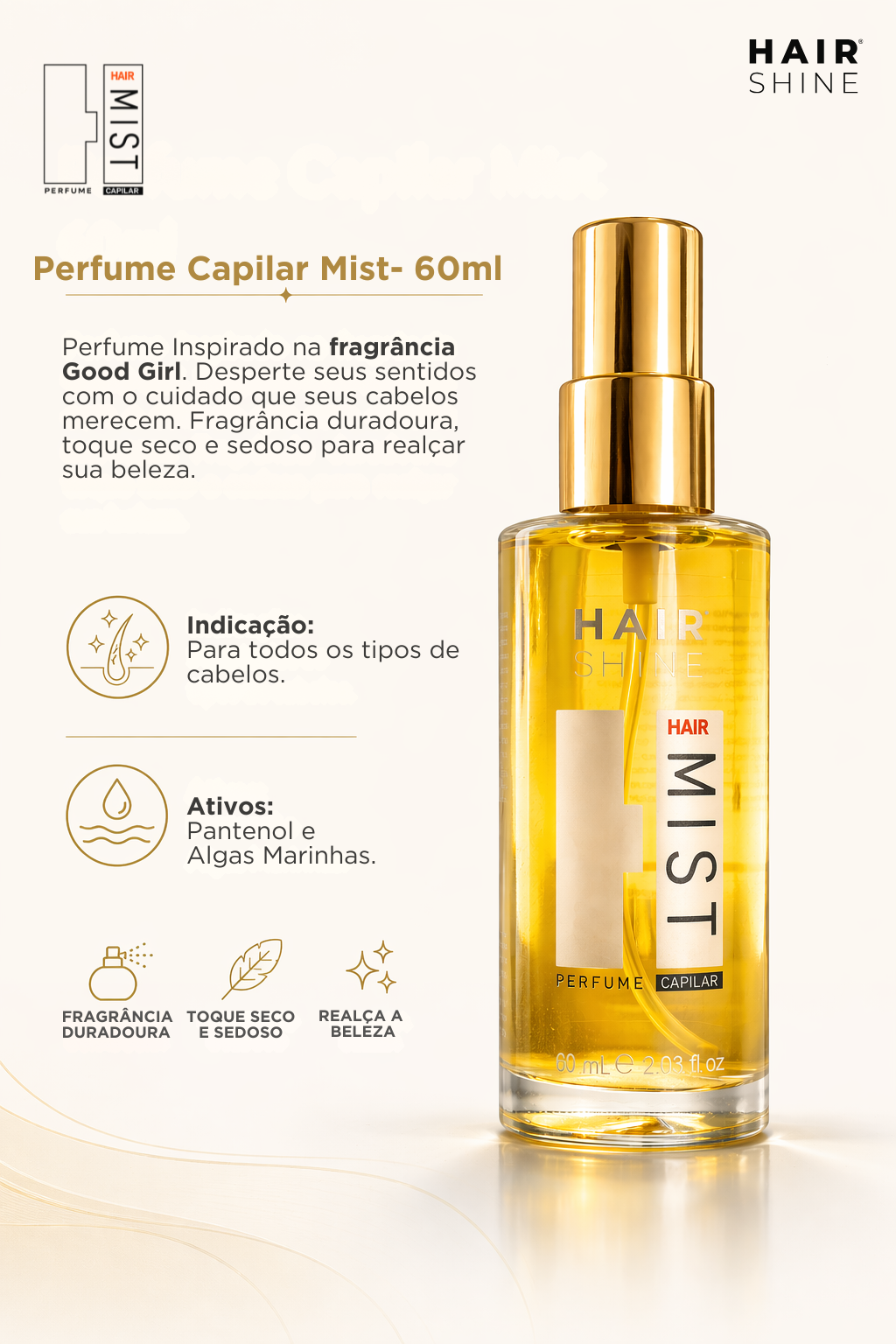 Perfume Capilar Bifásico- 60ml