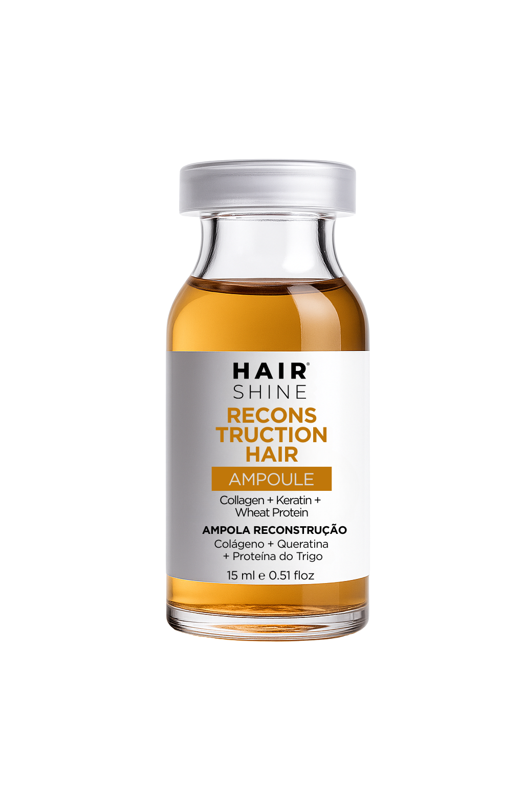 Kit Hair Shine Ampola Reconstrução 15ml- 6 Uni.