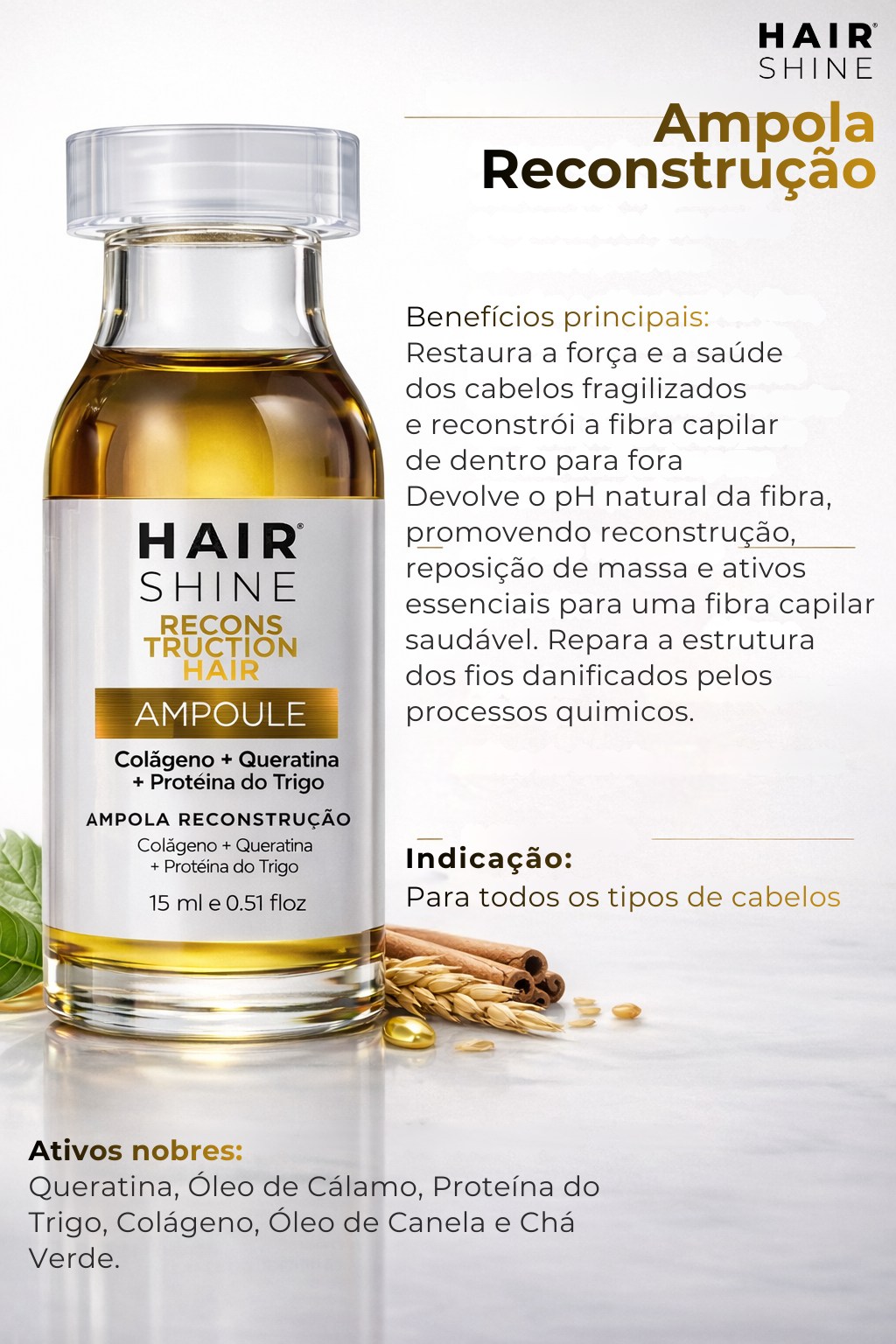 Ampola Reconstrução 15ml