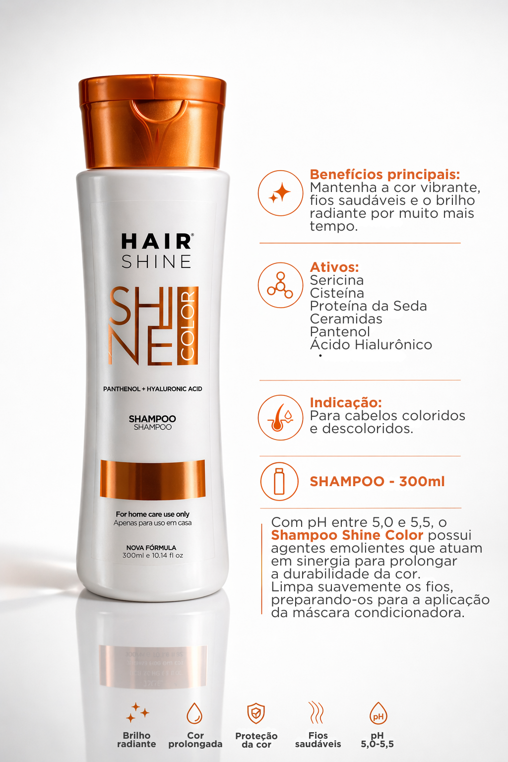 Shampoo Cuidados Diários 300ml- Shine Color